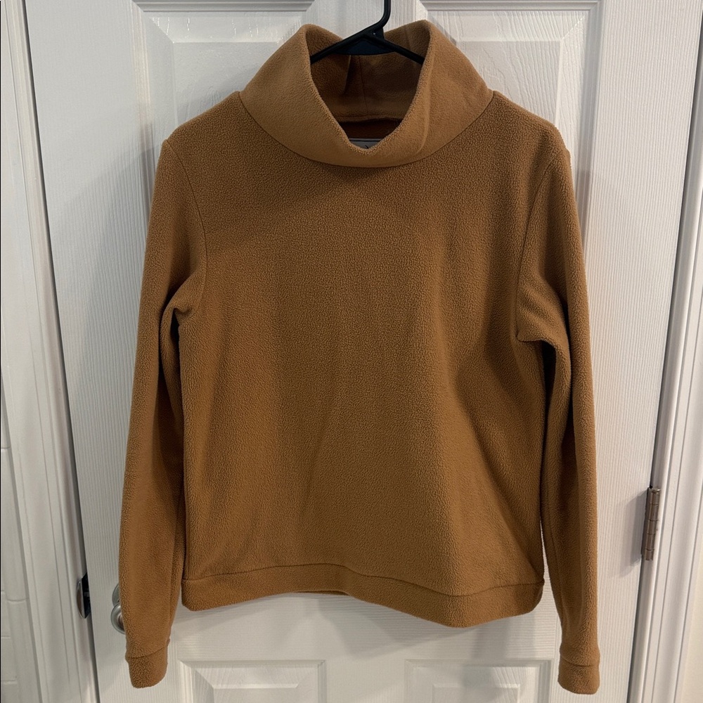 Dudley Stephens Park Slope Tan Vello Fleece Women's Sweater